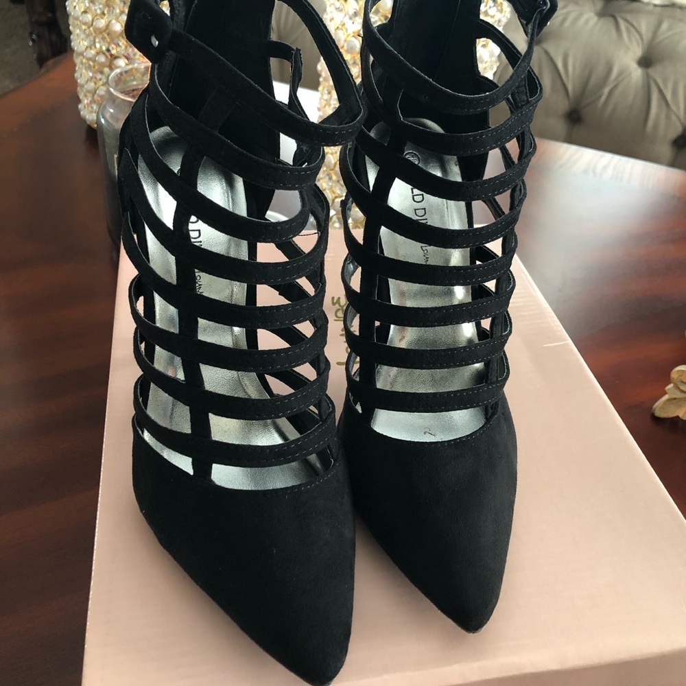 Caged Closed Toe Heels
